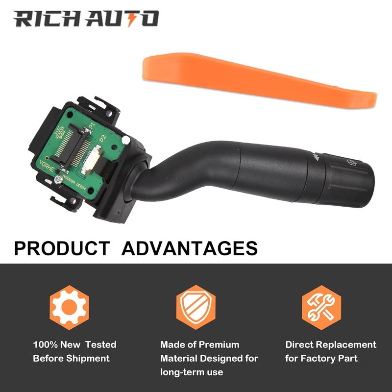 RICH AUTO Rich Windshield Wiper Switch Multi-Function Turn Signal Switch Replacement for 2011-2013 Ford F-150 F-250 F-350 F-450 F-550 Super Duty Replaces# SW-6874, BC3Z-13K359-BA - Image 3